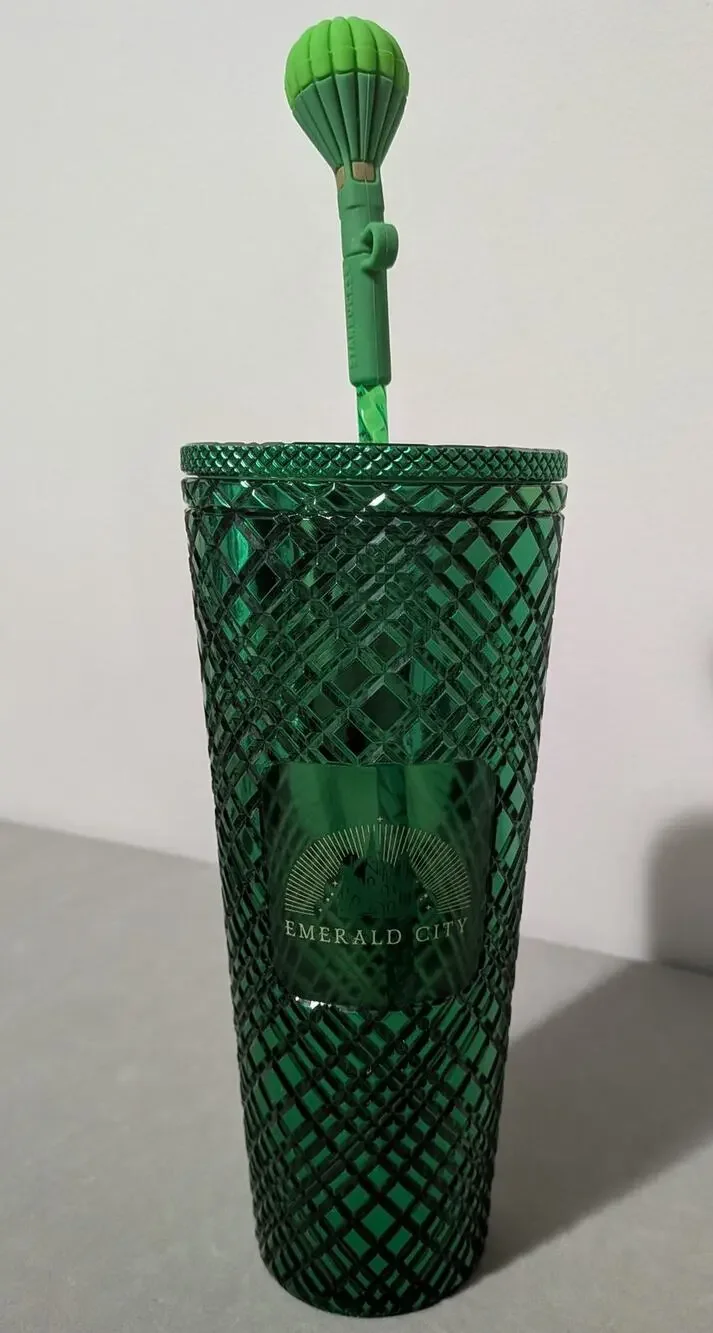 Starbucks Wicked Emerald City Tumbler 24oz Venti Green Hot Air Balloon NWOT